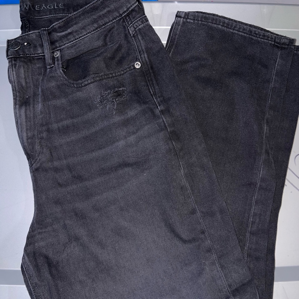 American Eagle Outfitters Women's Straight Leg Jeans - Black